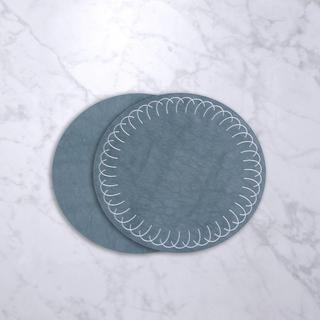 Vida Embroidered Swirl Round Placemat, Set of 4