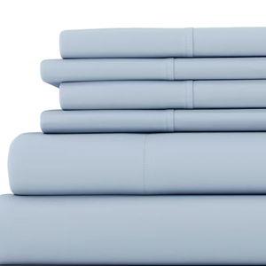 Casual Comfort™ Premium Ultra Soft Microfiber Wrinkle Free 6 Piece Sheet Set - Aqua