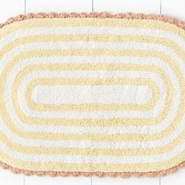 Tybee Island Bath Rug (Yellow/Clay)