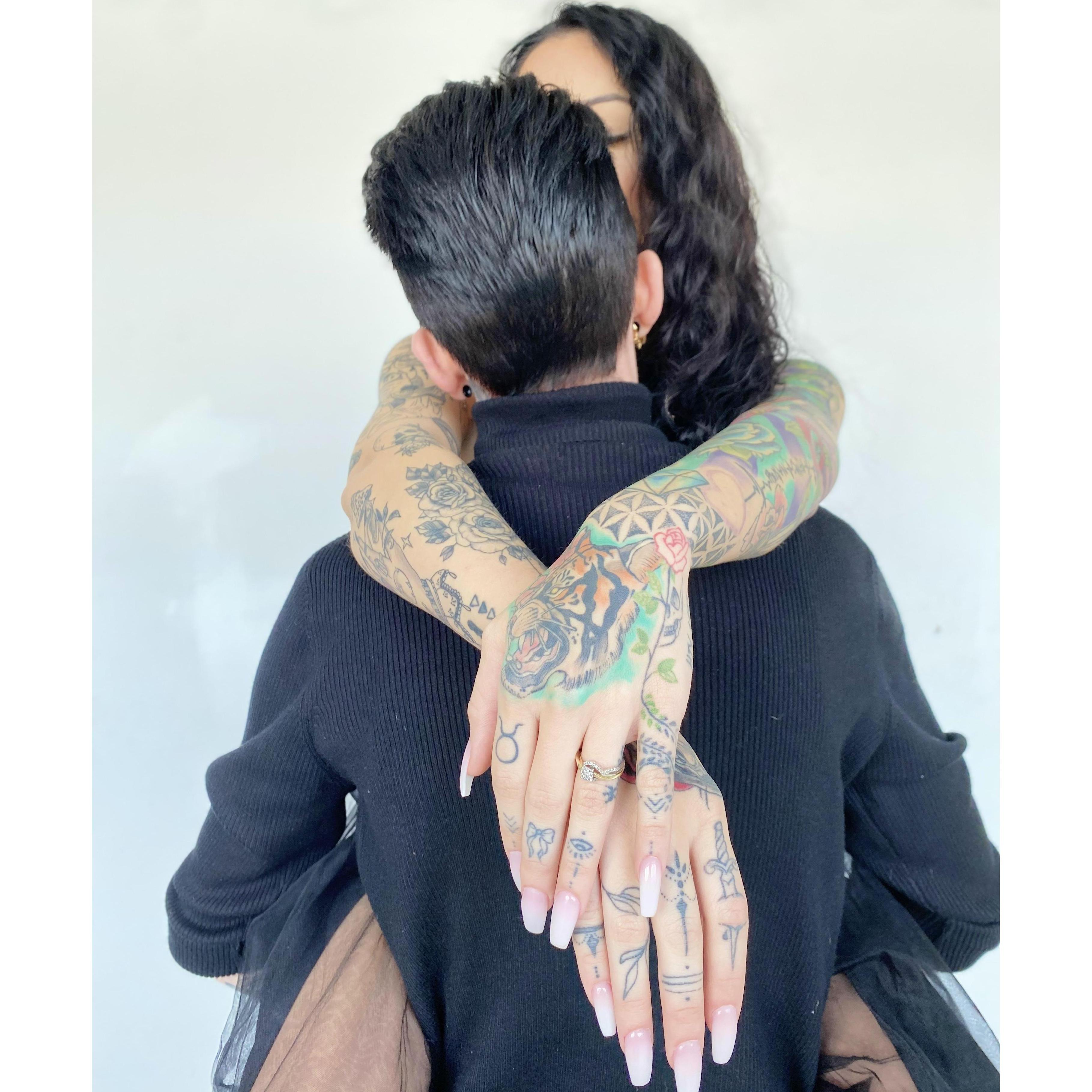 I will never forget the feeling in my stomach when she got on one knee and proposed to me with this beautiful ring! <3