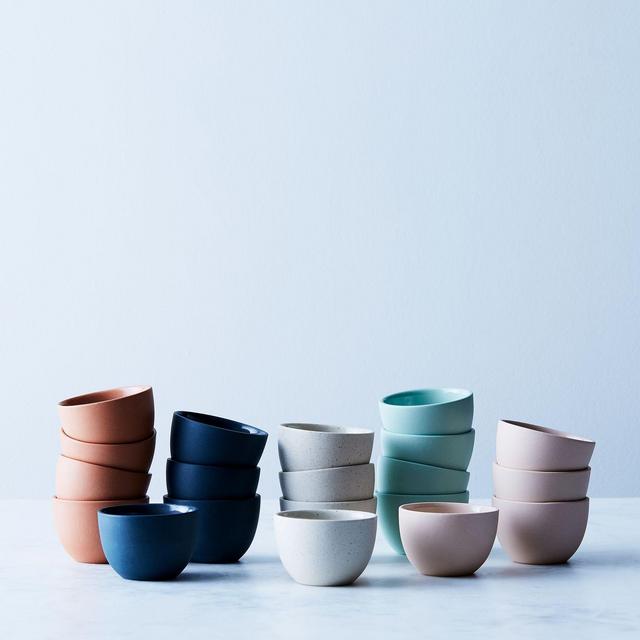 Stackable Matte Ceramic Thimble Cups (Set of 4) | Blush
