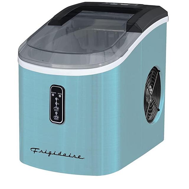 Frigidaire Ice Maker Machine - SELF CLEANING - Makes 26lbs. Ice Per Day - Blue Stainless