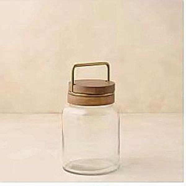 Wood with Antique Brass Canister (medium)