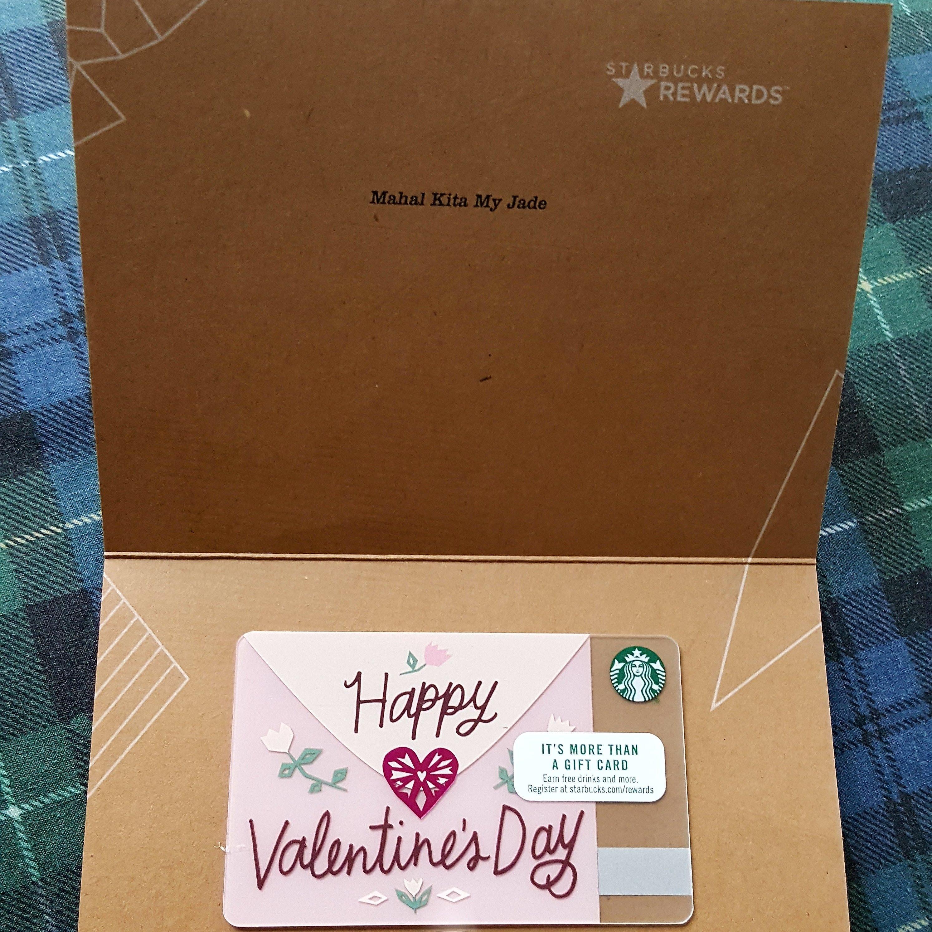 His Valentine's gift to me! This marks our 1st month anniversary too.