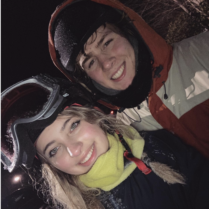 Our first time skiing!