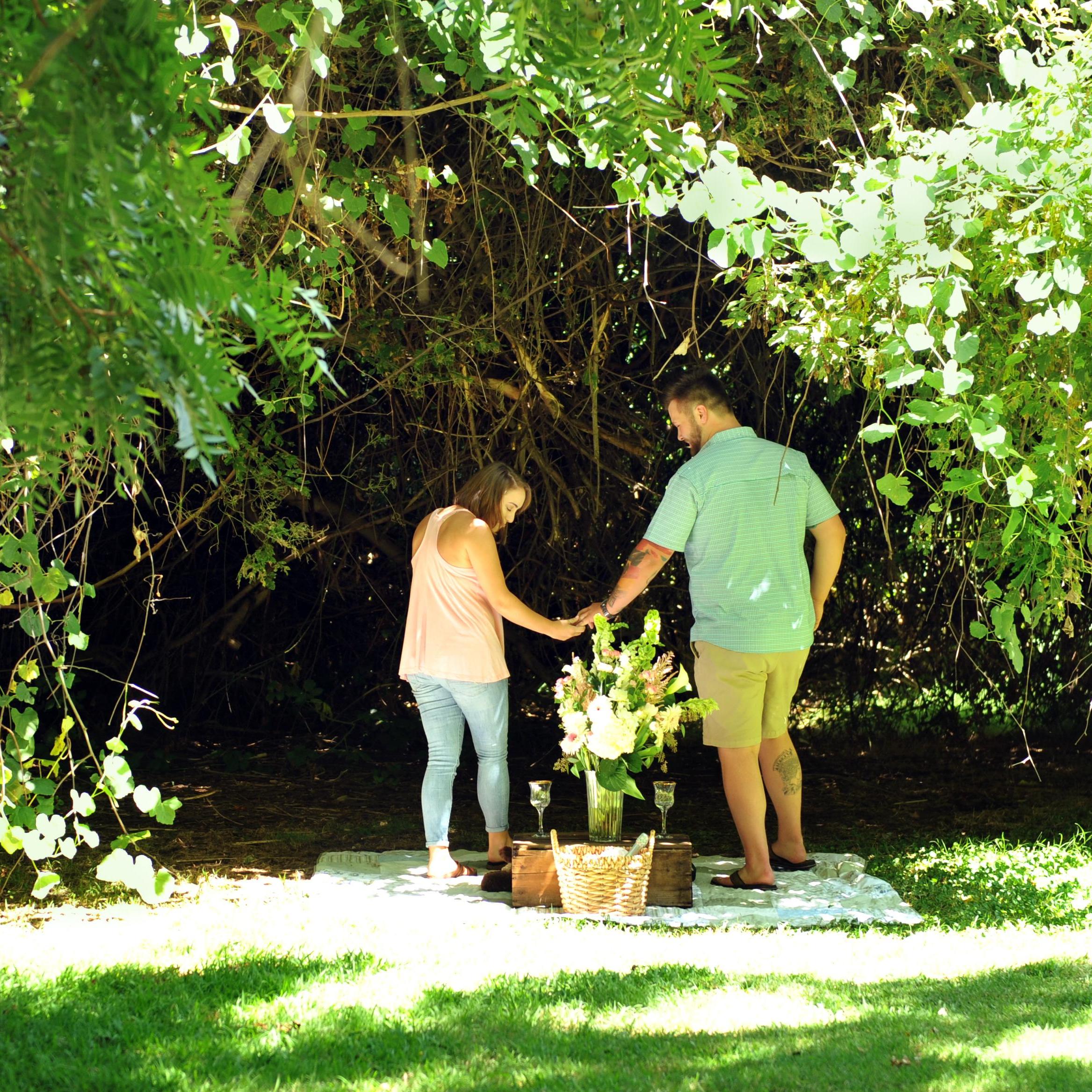 Alexia: I saw this picnic from the distance and thought we (my family) were going to walk in on someone having a picnic. Never did I think it was for me!