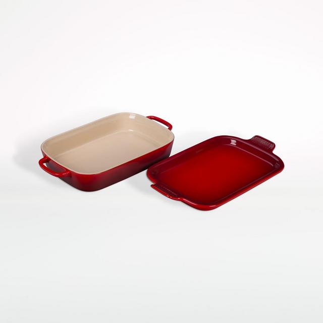 Le Creuset ® Cerise Rectangular Baker with Platter Lid