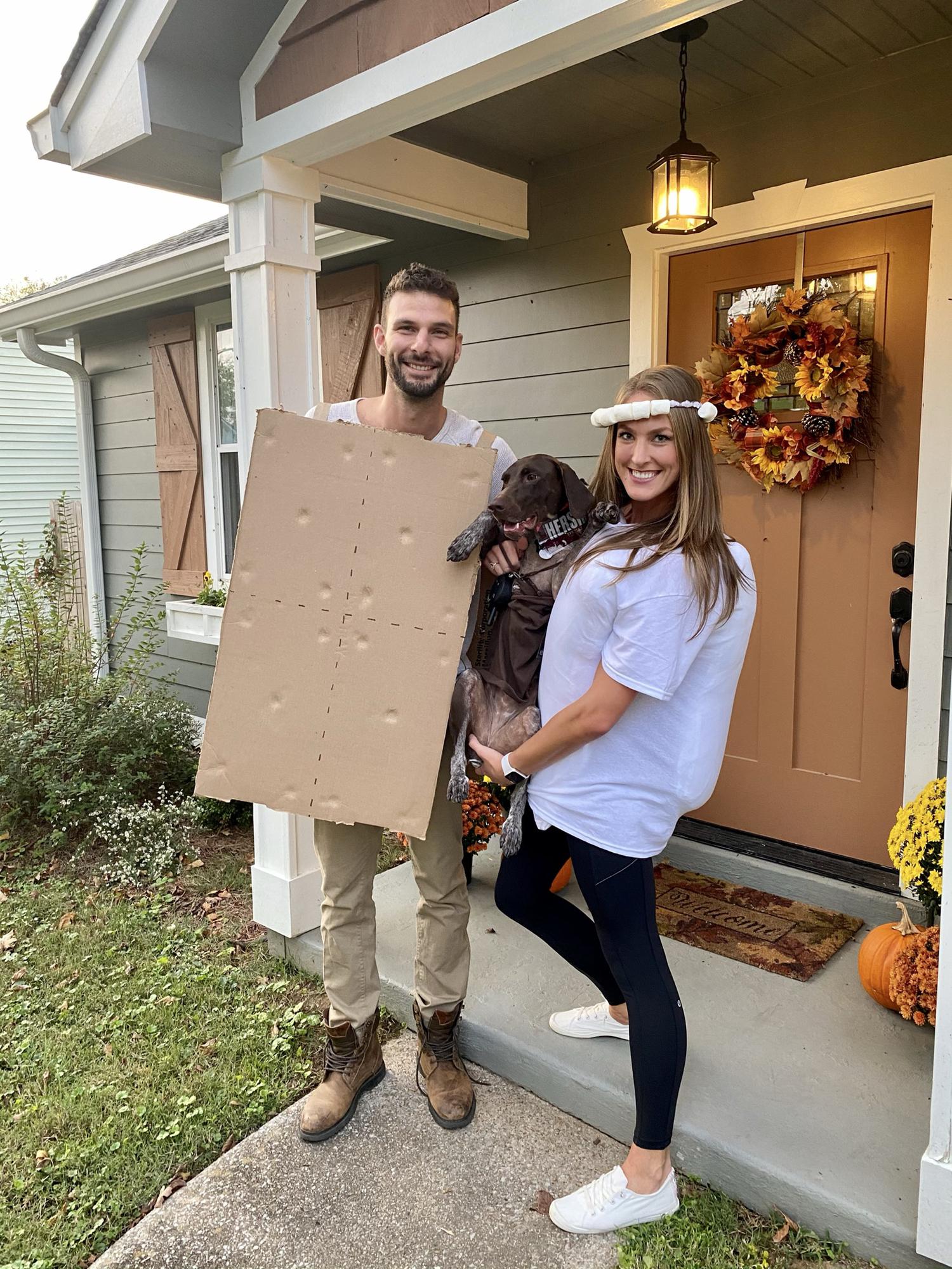 We obviously love to dress up. Halloween 2021. S’mores family. Stevie our little Hersey bar wasn’t feeling pictures