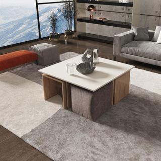 Haley Modern Nested Coffee Table & Ottoman Set