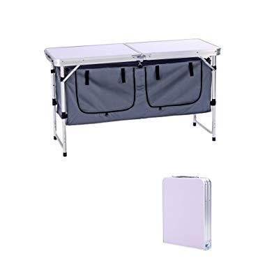Camp Field Camping Table with Adjustable Legs for Beach, Backyards, BBQ, Party and Picnic Table …