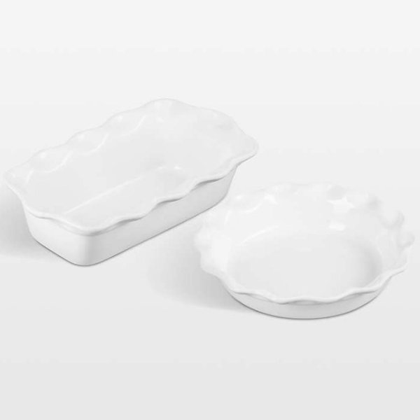 Le Creuset Ceramic Pie Dish and Loaf Set