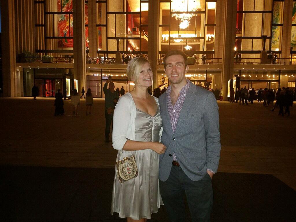 At the Met, seeing La Boheme, Tim's first opera,