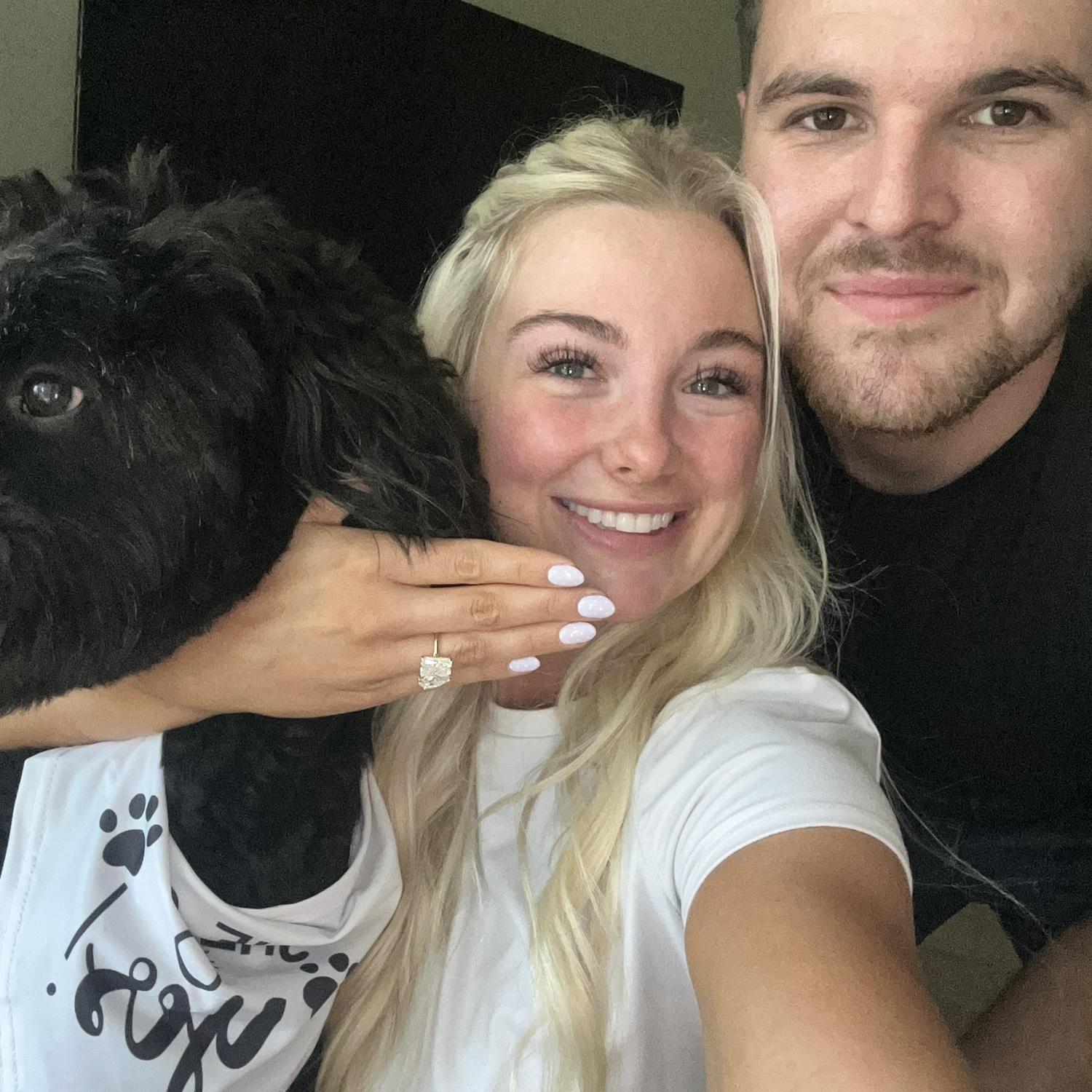 First family selfie as an engaged couple 📸