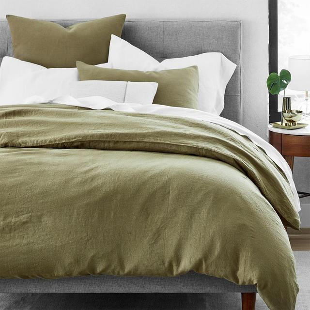 European Flax Linen Duvet, King/Cal. King, Cedar