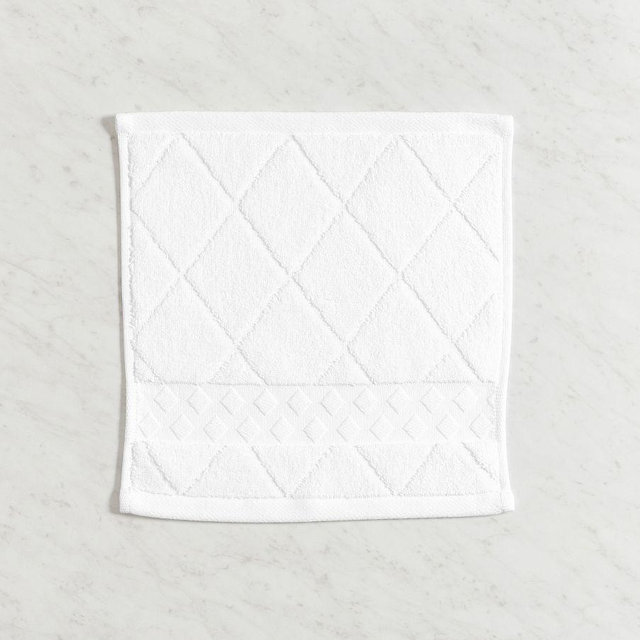 Monique Lhuillier Easton Washcloth, White