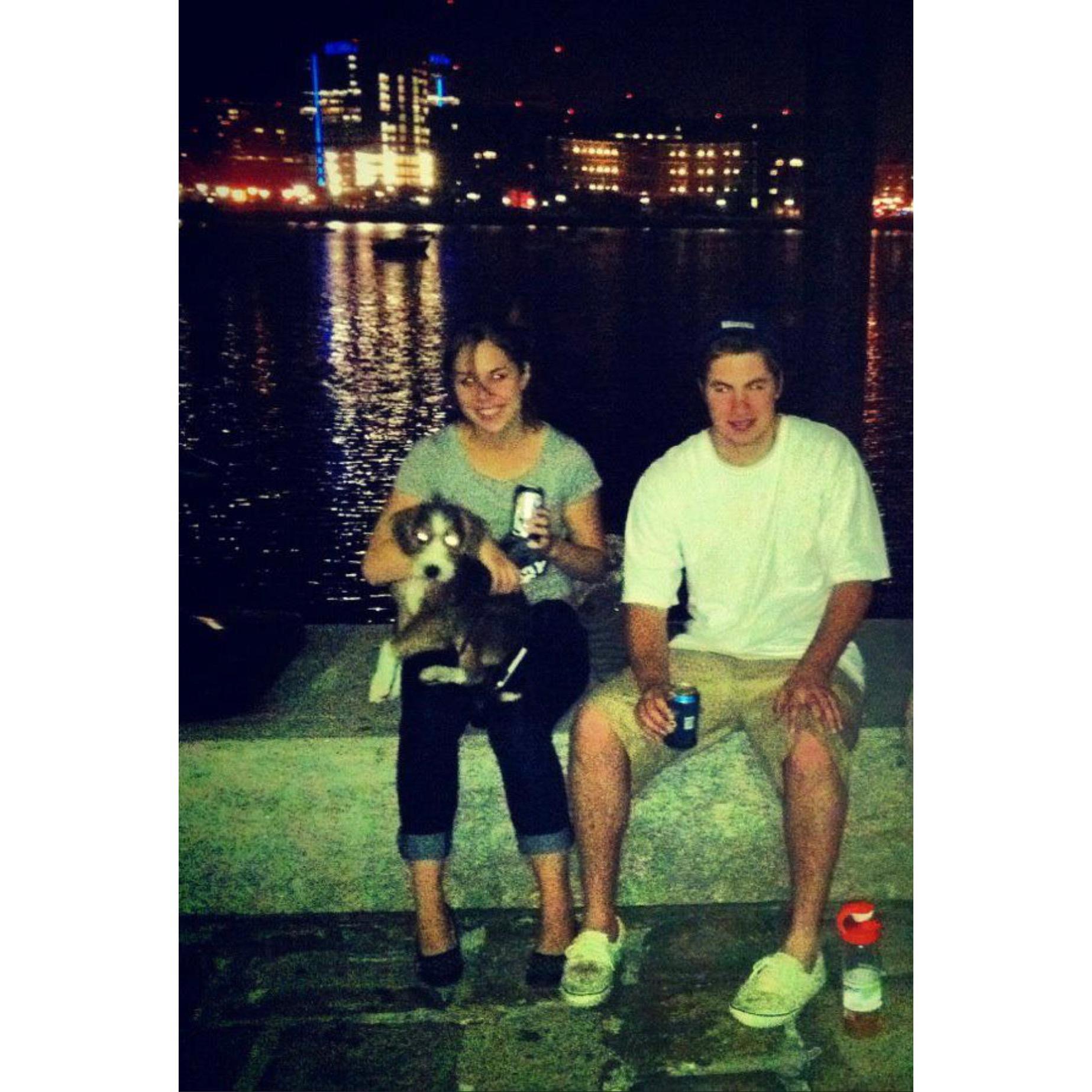 Marie's first weekend with Louie! Jake and Alen came to visit her in Boston.