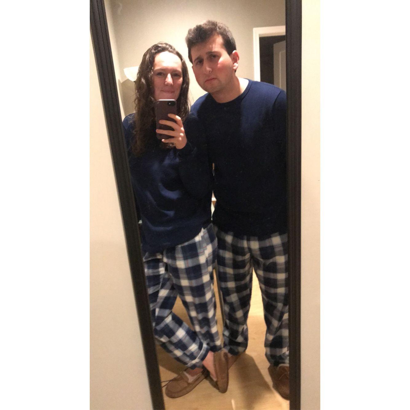January 2020 in matching pajamas