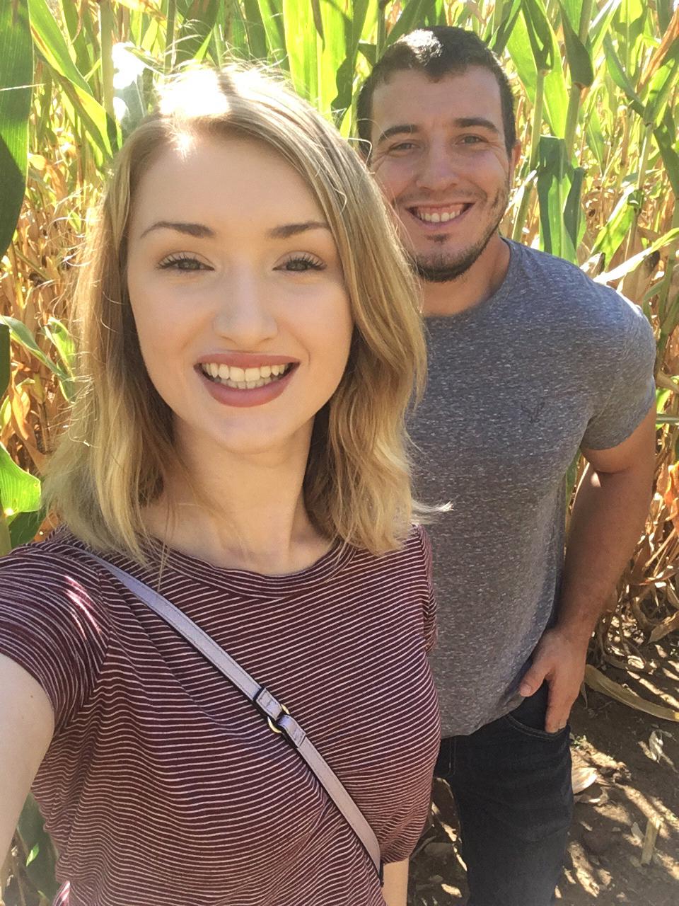I forced Will to walk through a corn maze.