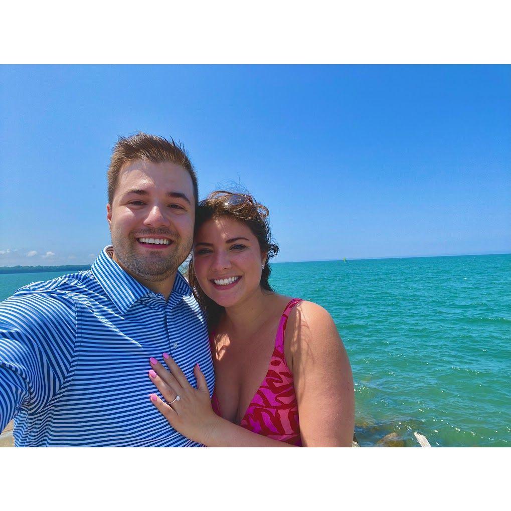 Moments after our Engagement...we're still crying!