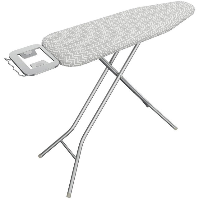 Yaheetech Foldable Ironing Board, Heavy Duty Iron Board with 9 Adjustable Heights, 4 Layer Cover and Safety Iron Rest, 52X14 Compact and Space Saver Iron Board for Home Laundry Room Use, Gray&White