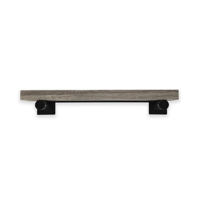 Driftwood 24-Inch Shelf with Bracket in Grey