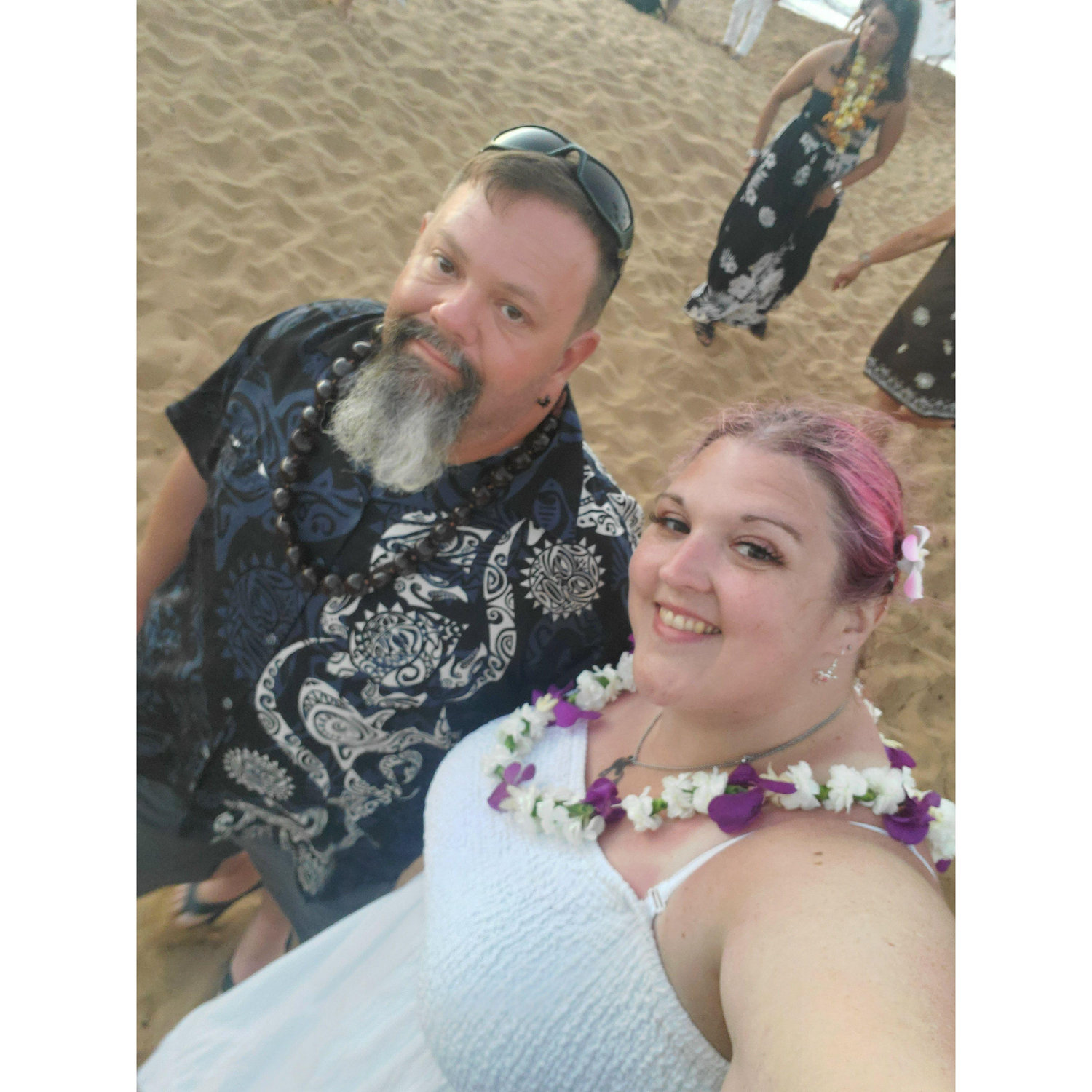 At our officiant's wedding, in Hawaii