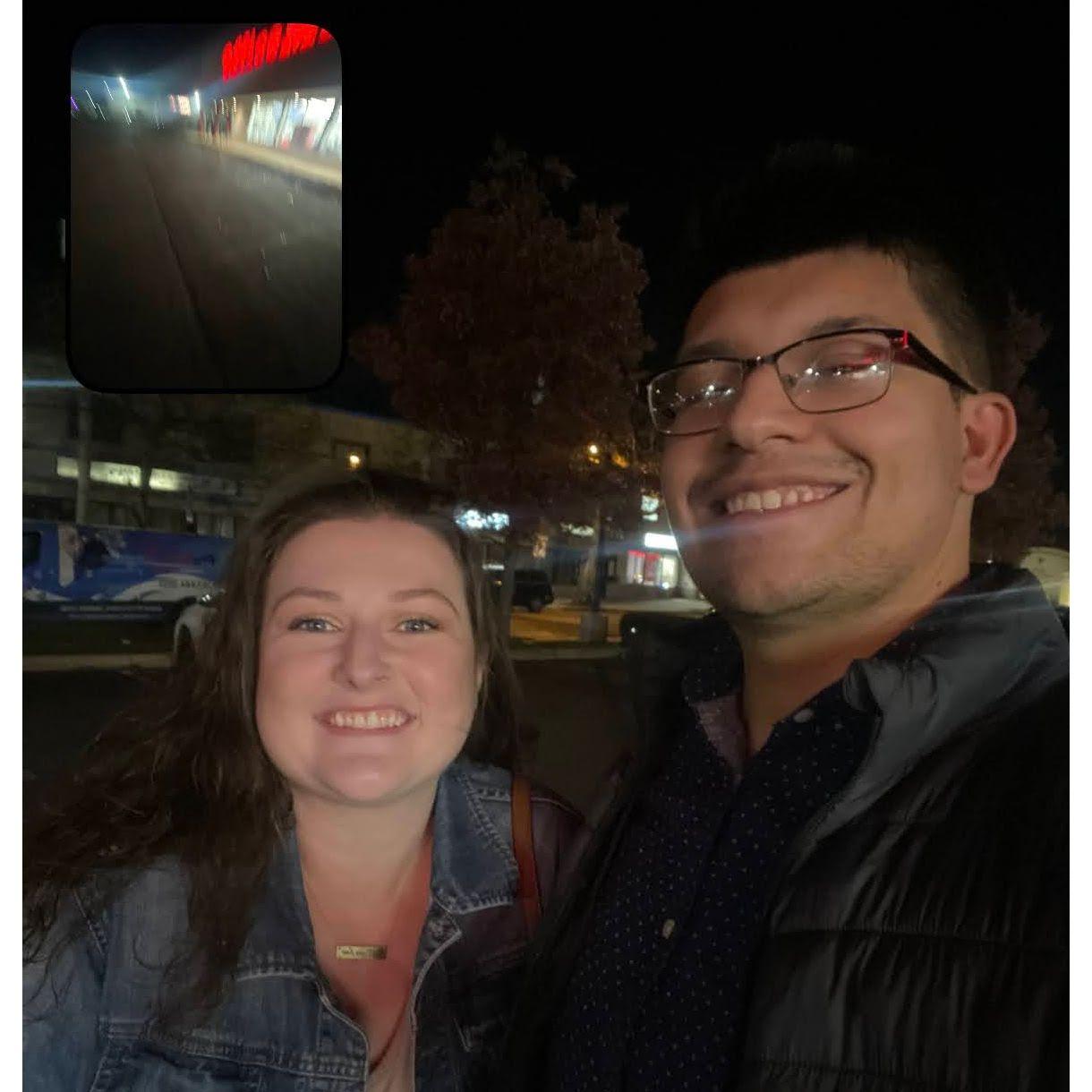 This is our first ever picture together! It was after our first date at the "best ramen in town"... aka Rayaki