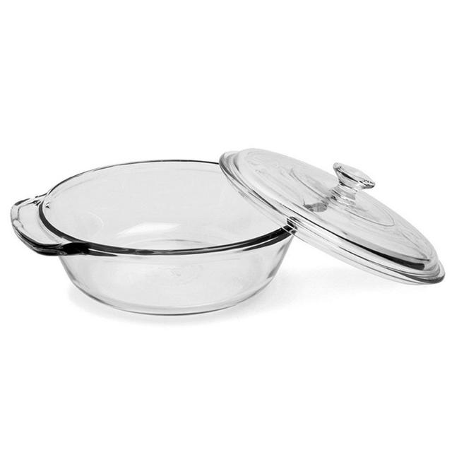 Anchor Hocking 81932OBL11 2 quart Glass Casserole Dish, Clear