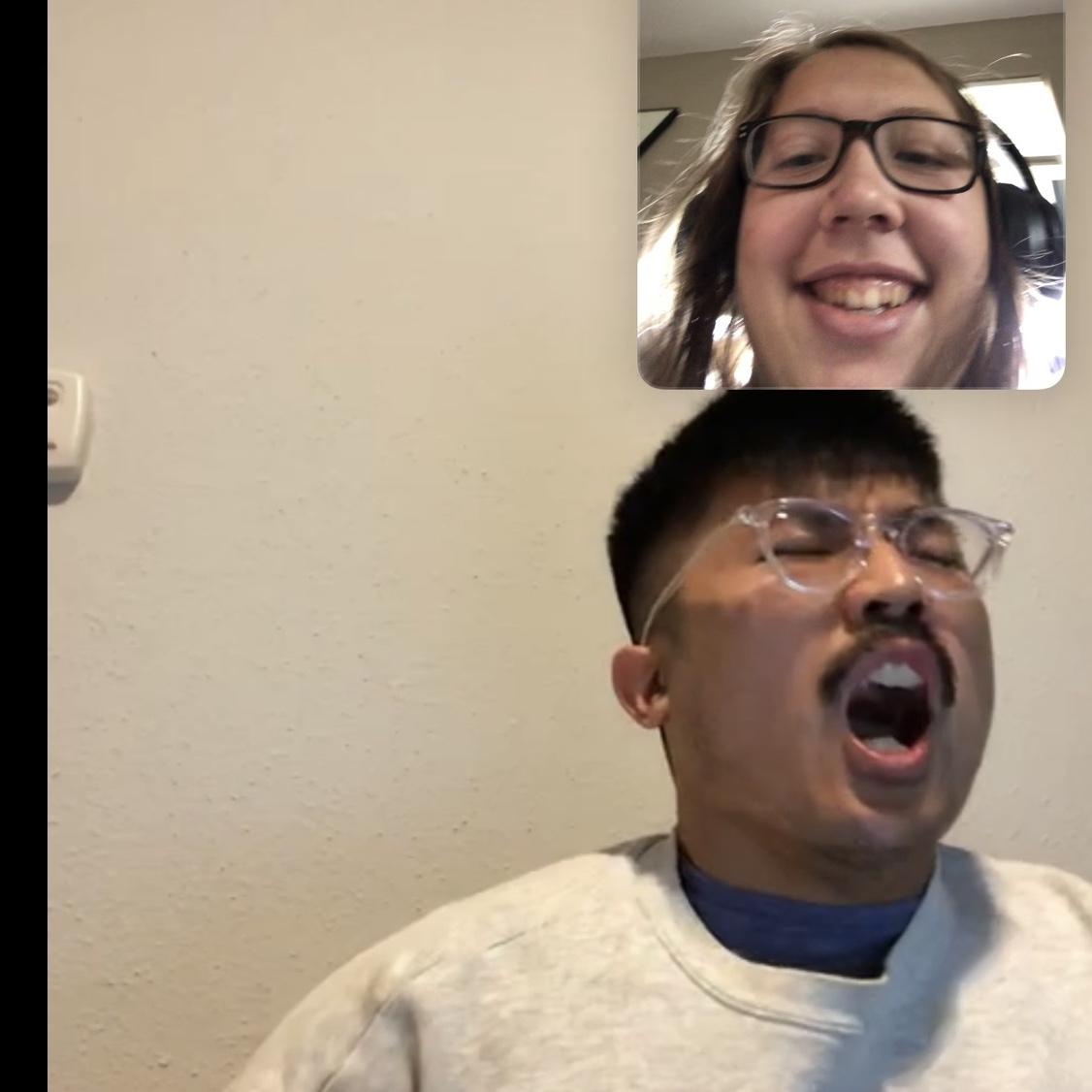 Michael lived in Austin while Naomi finished up school in San Antonio from 2020-2022, so we would Facetime a lot. Michael also sneezes alot so there's a lot of these in our phones lol