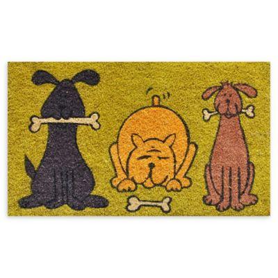 Calloway Mills Doggie Fun 17" x 29" Multicolor Coir Door Mat