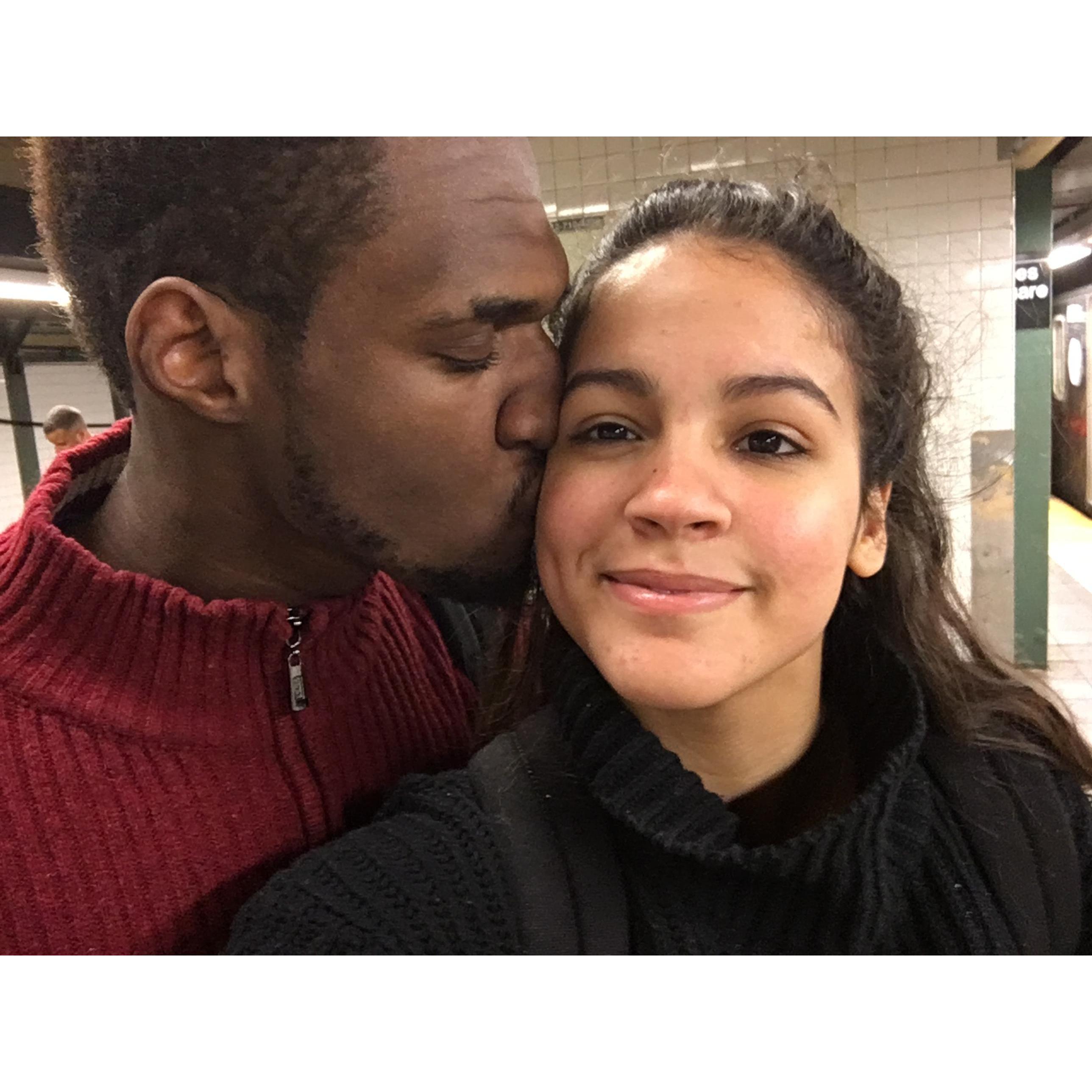 The first time he came to church with me and met my family.