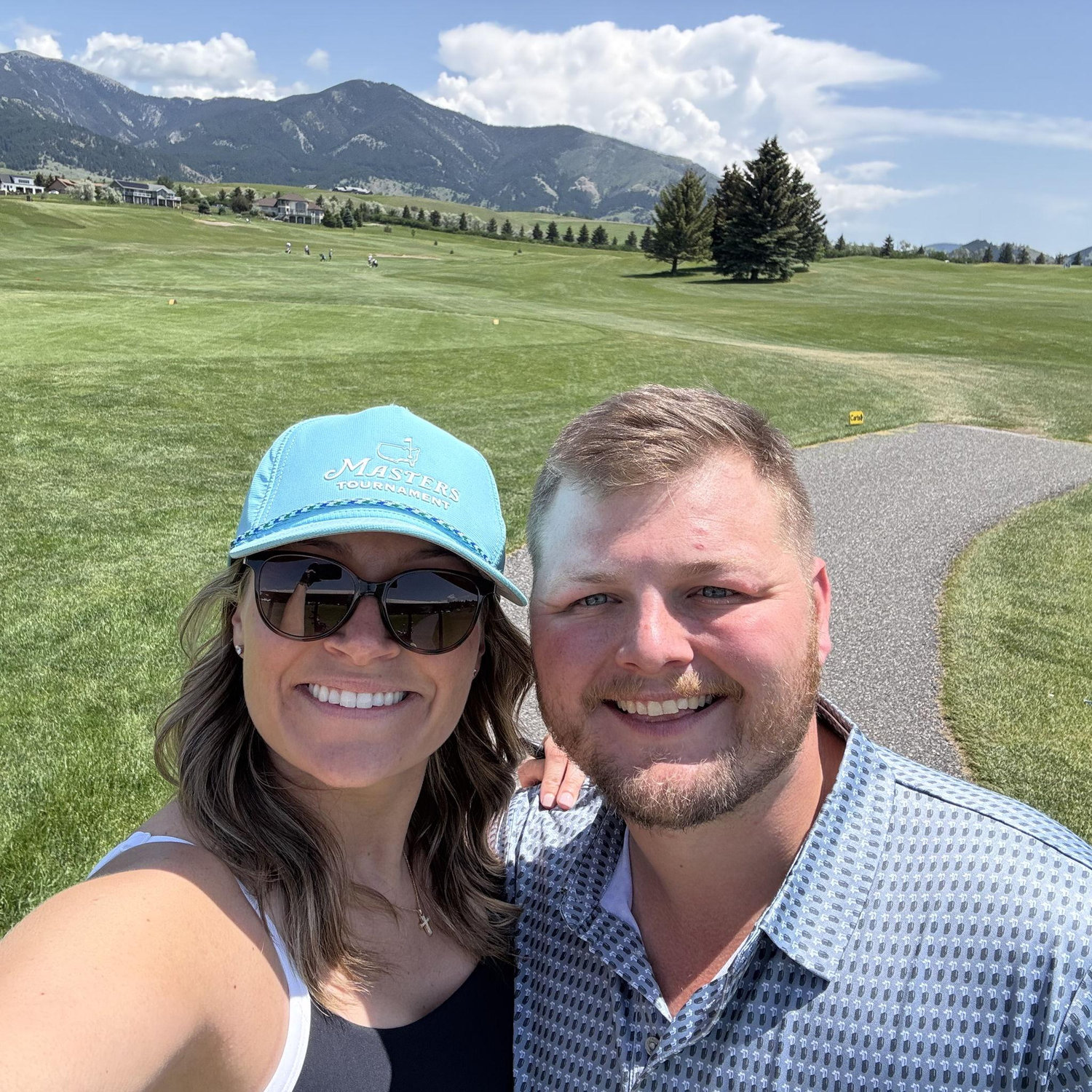 Dallas and I golfing in Montana
