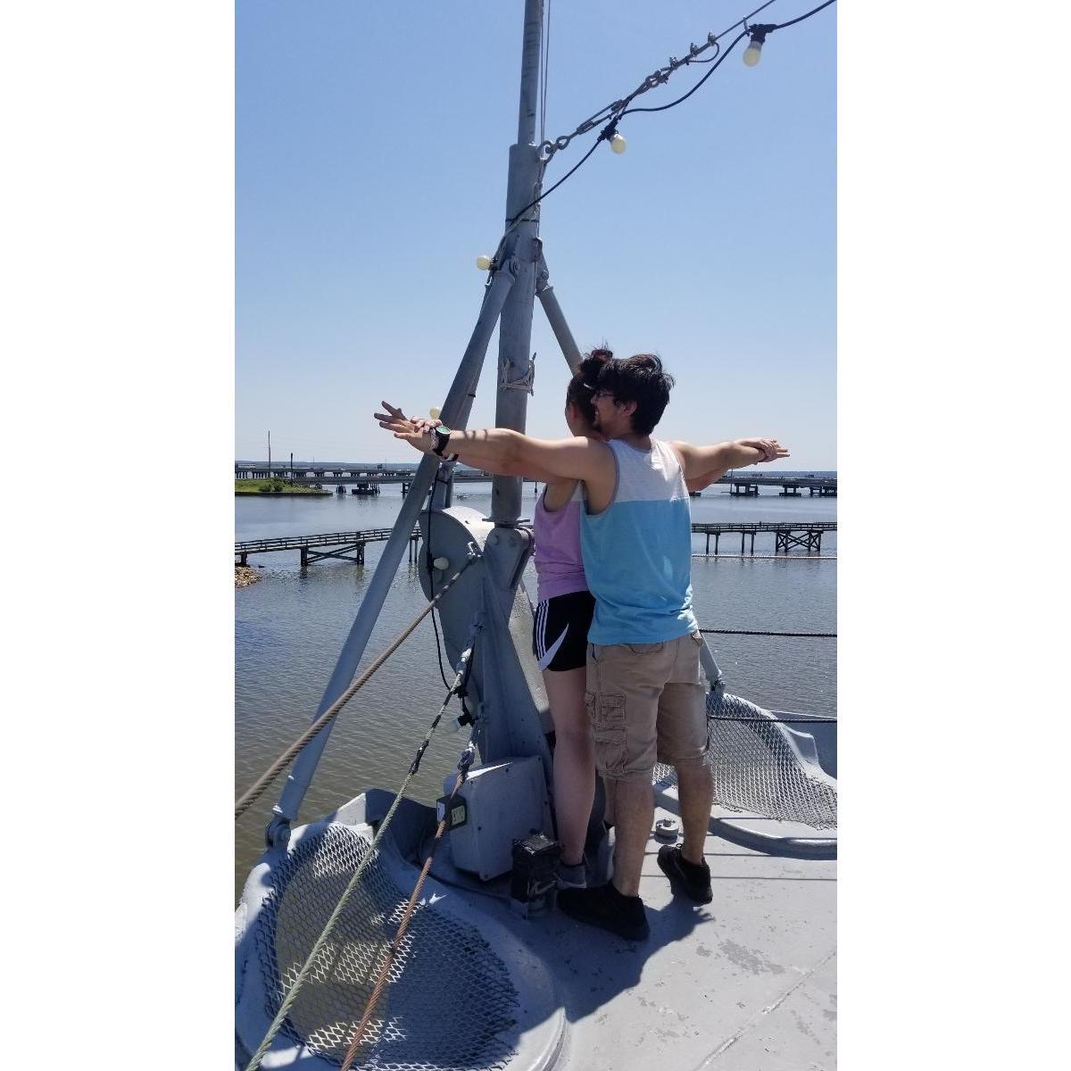 This was our Titanic pose. However this was our family vacation to Florida, stopped in Alabama