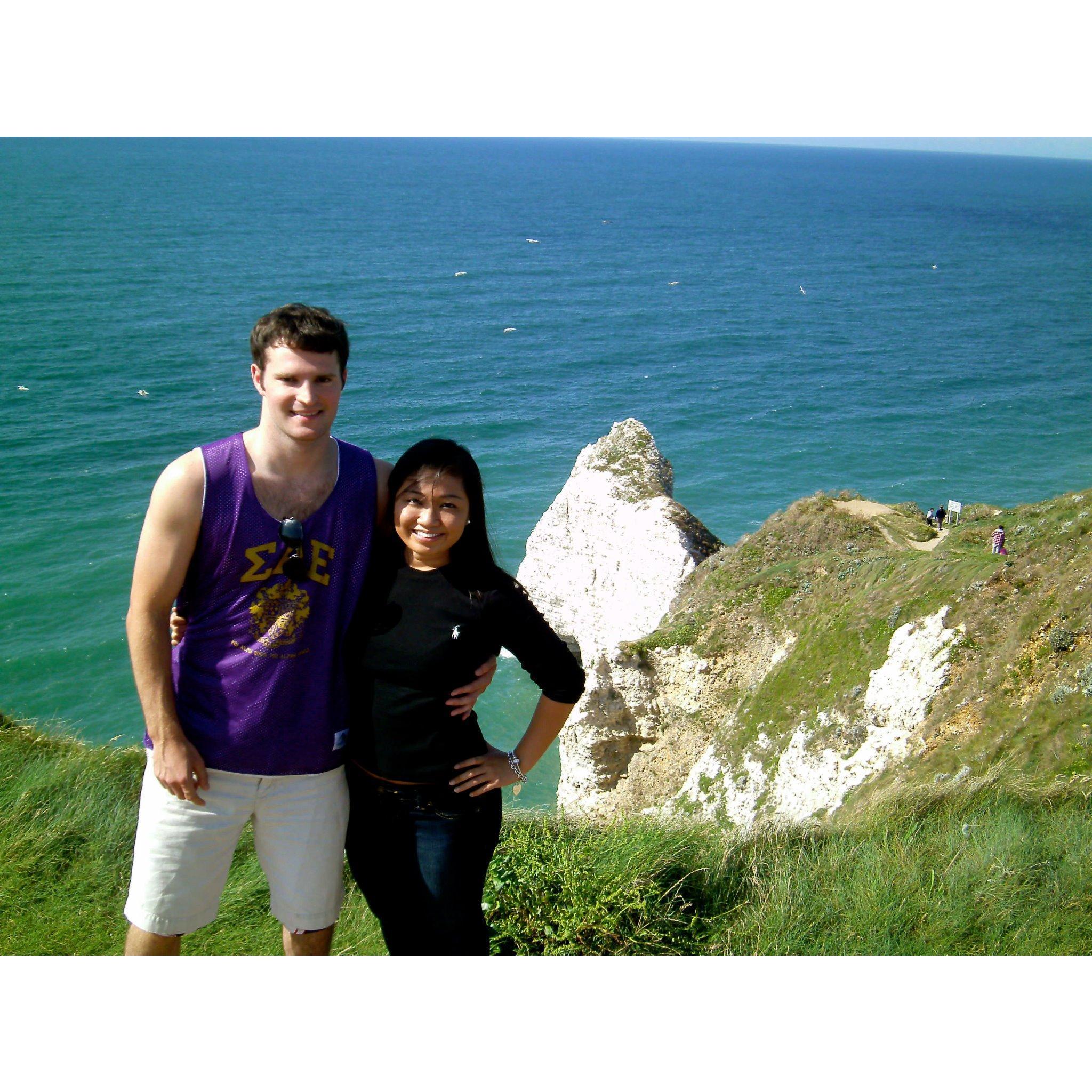 Overlooking the ocean in Etretat, Normandy, France <3