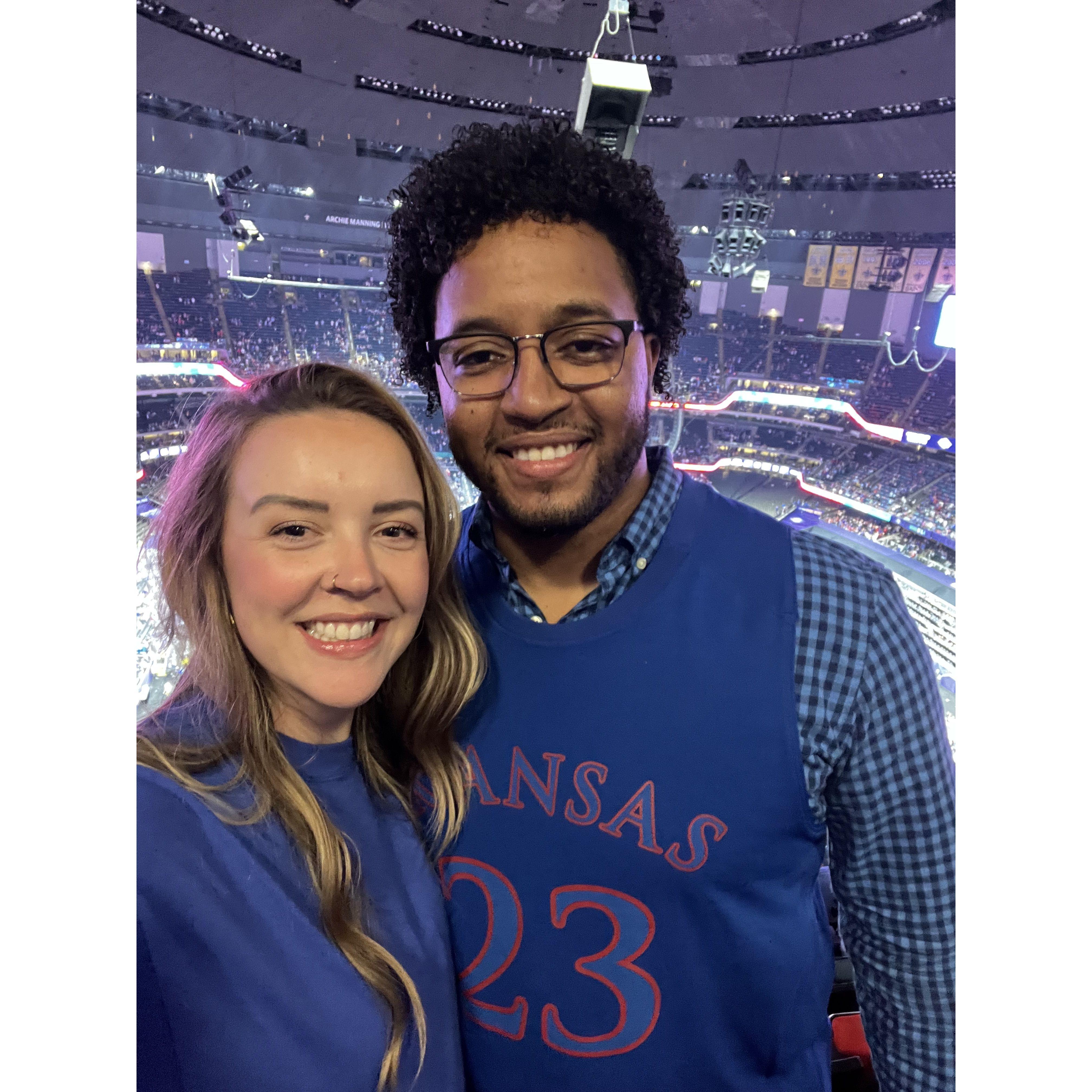 First trip out of state. New Orleans for the 2022 NCAA Final Four... KU won! Rock Chalk!