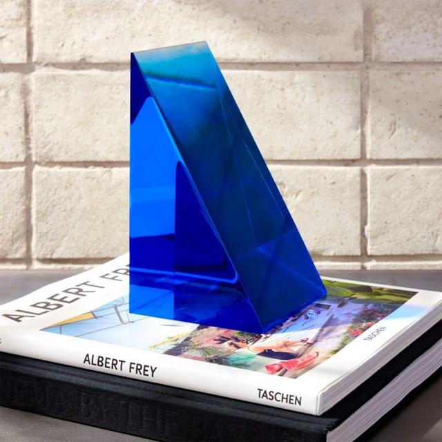 Deep Blue Acrylic Bookend