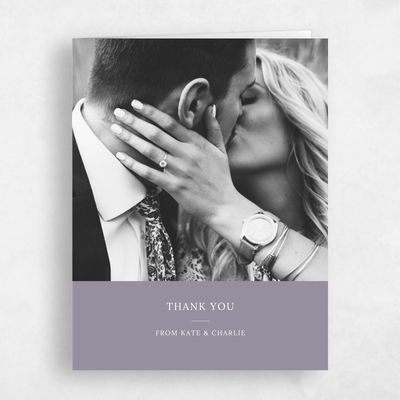 Purple Wedding Thank You - Stevens Photo