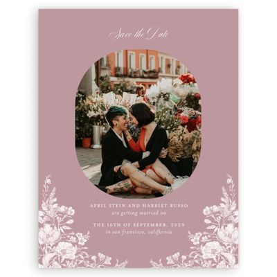 Dusty Rose, Pink Wedding Digital Save the Date - Heloise Photo