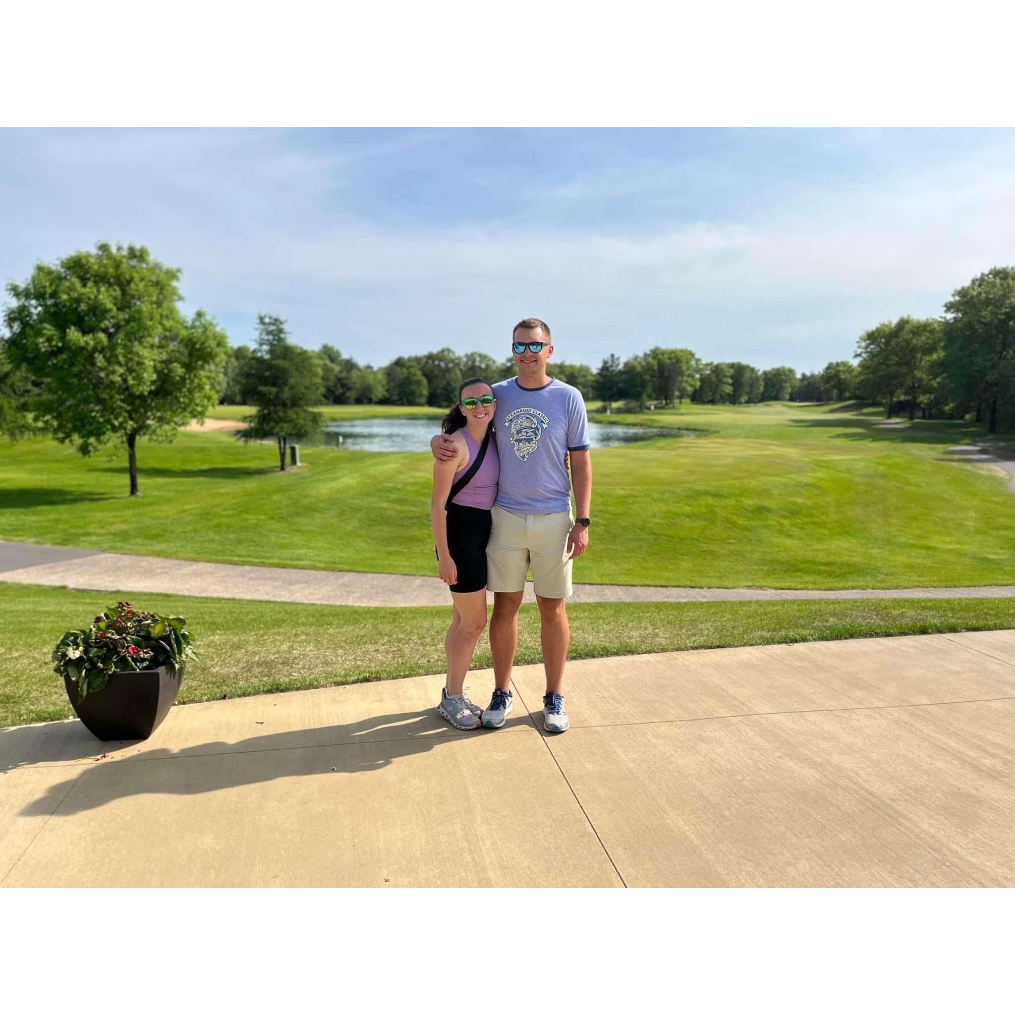 Golf course at the family cabin in Wisconsin