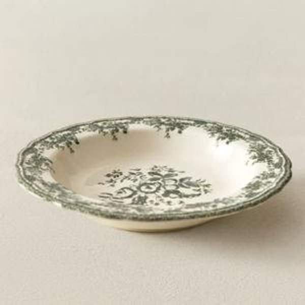 FLORAL EARTHENWARE SOUP PLATE