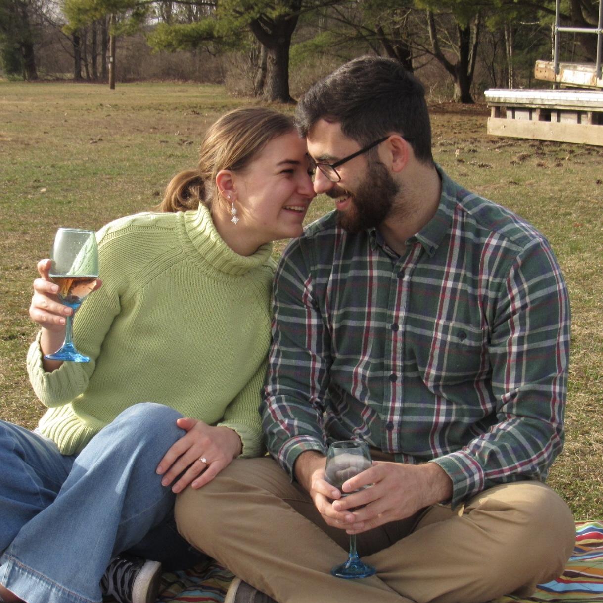 When we got engaged Kory's mom hid behind a tree and then popped out to surprise us, taking the cutest photos :) Mar 2024