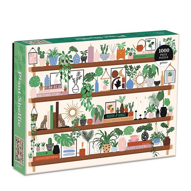 Galison Plant Shelfie Jigsaw Puzzle, 1,000 Pieces, 27” x 20” – Plant Jigsaw Puzzle with Stunning Artwork by Francis Penwill, Thick, Sturdy Pieces, Challenging Family Activity, Great Gift Idea