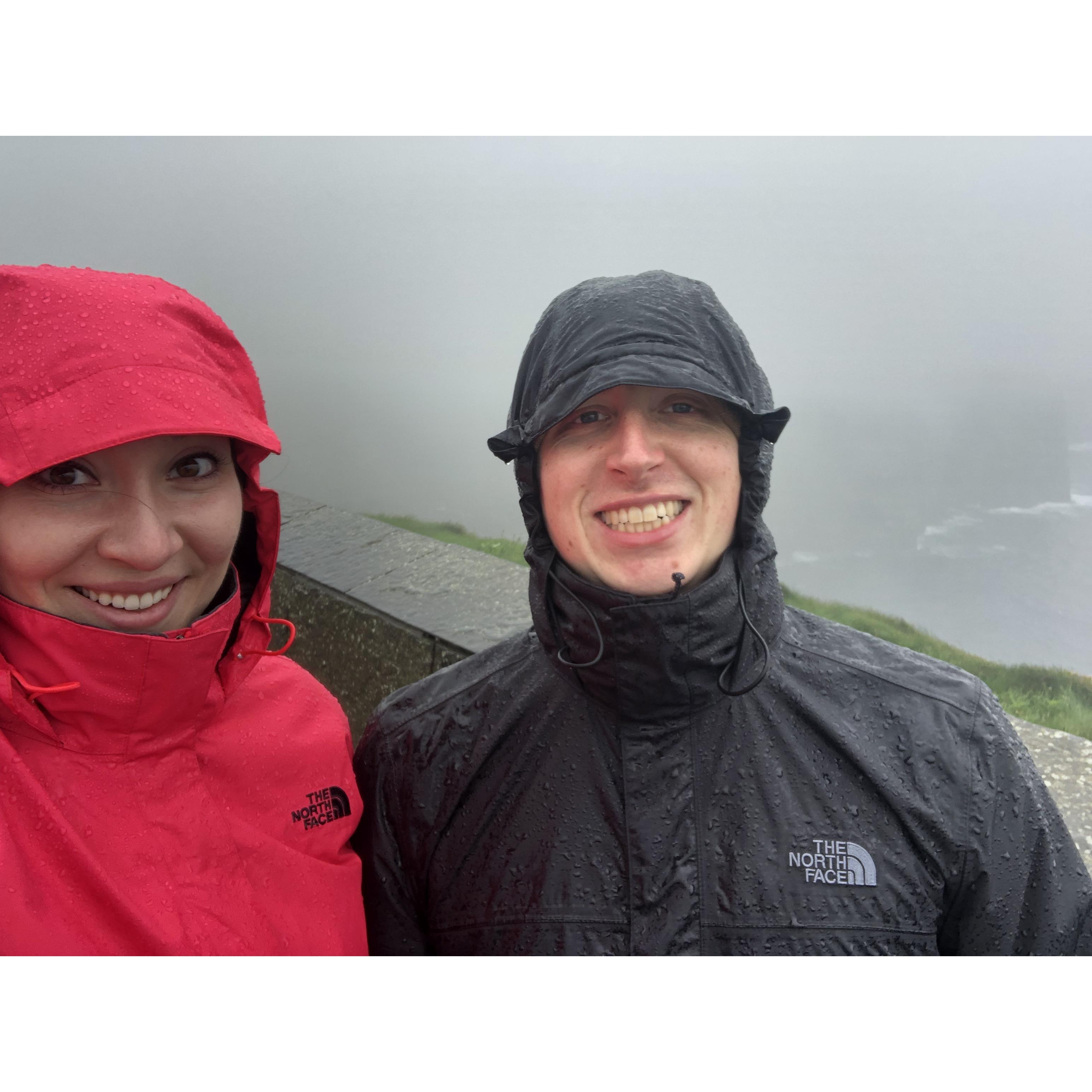 This was the closest we got to seeing the Cliffs of Moher - they're behind us, but the rain and fog were too thick to see anything!