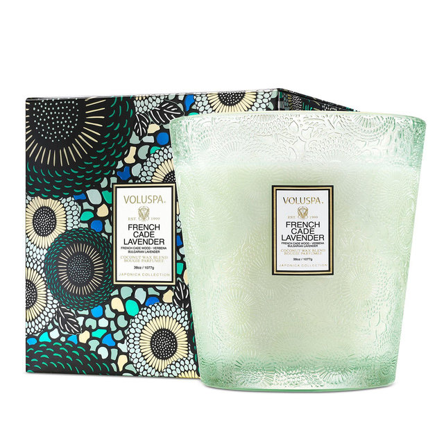 Voluspa French Cade Lavender 3 Wick Hearth Candle