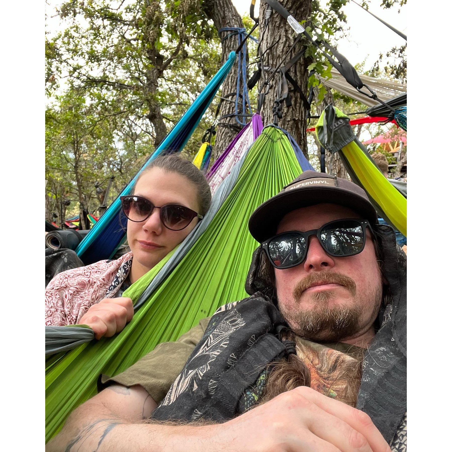 Hammock chillin in the festival
