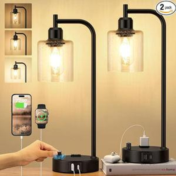 Industrial Table Lamps Set of 2