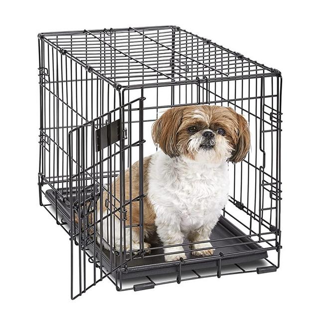 MidWest Homes for Pets Newly Enhanced Single & Double Door iCrate Dog Crate, Includes Leak-Proof Pan, Floor Protecting Feet, Divider Panel & New Patented Features