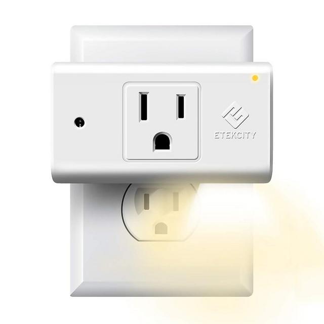 Etekcity Smart Plug, Works with Alexa and Google Home, WiFi Energy Monitoring Outlet with Automatic Night Light, No Hub Required, ETL Listed, White, 15A/1800W