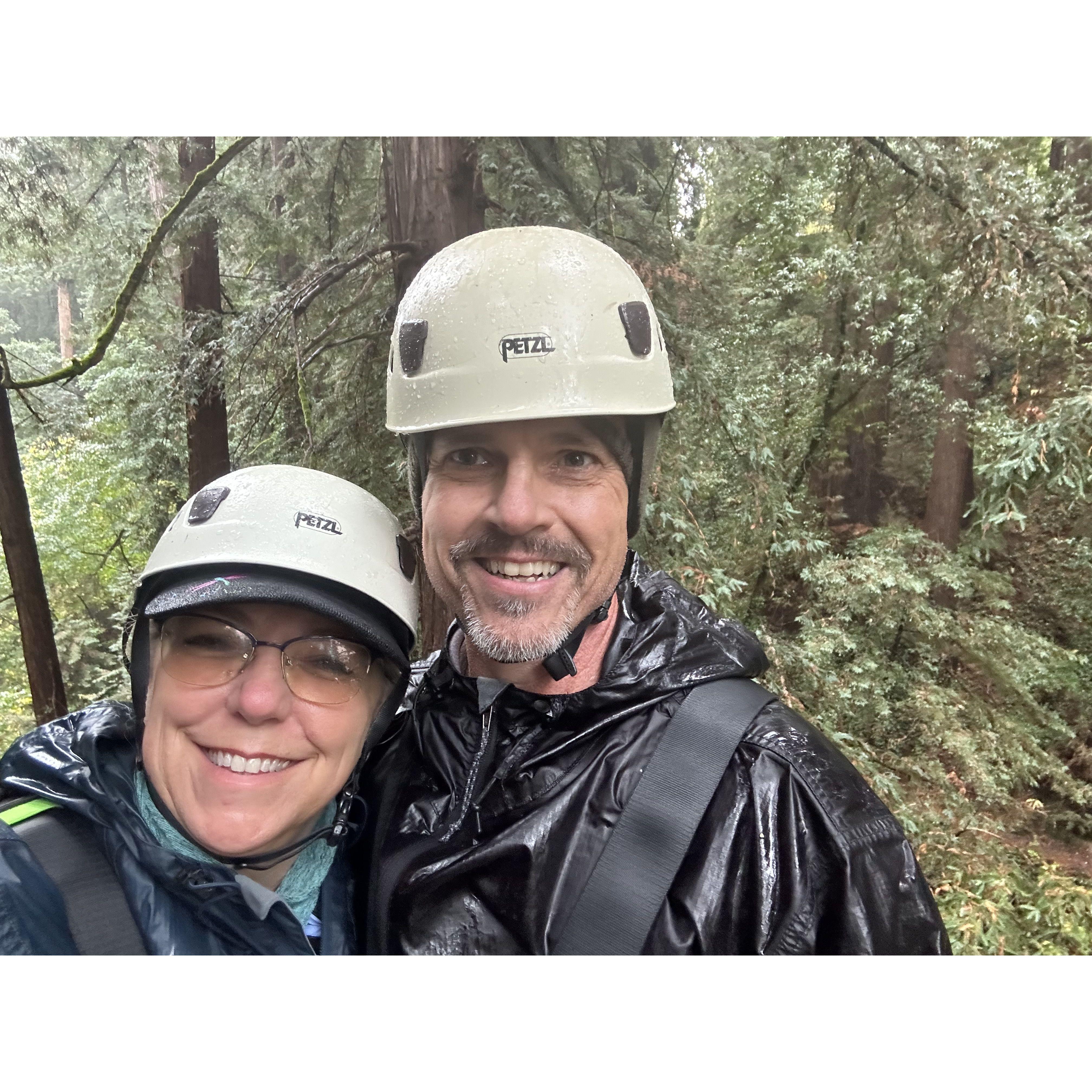 First Date ... Nothing says "You're Cute" like a helmet in the Rain!!