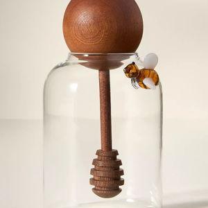 Catania Glass Honey Pot